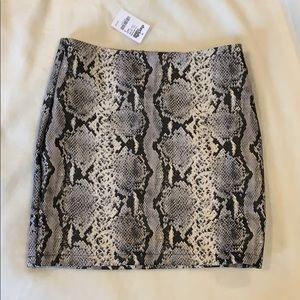 Snakeskin Mini Skirt Small